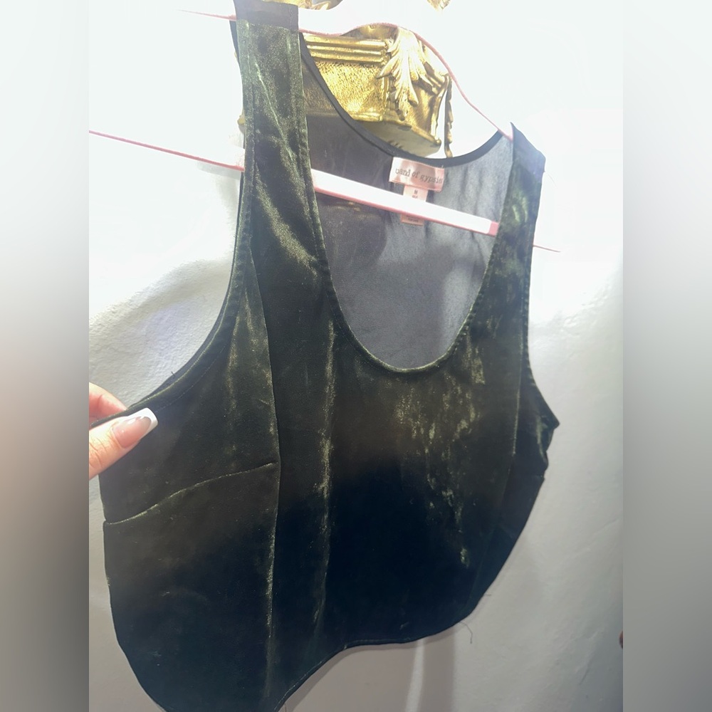 Olive green crop top
